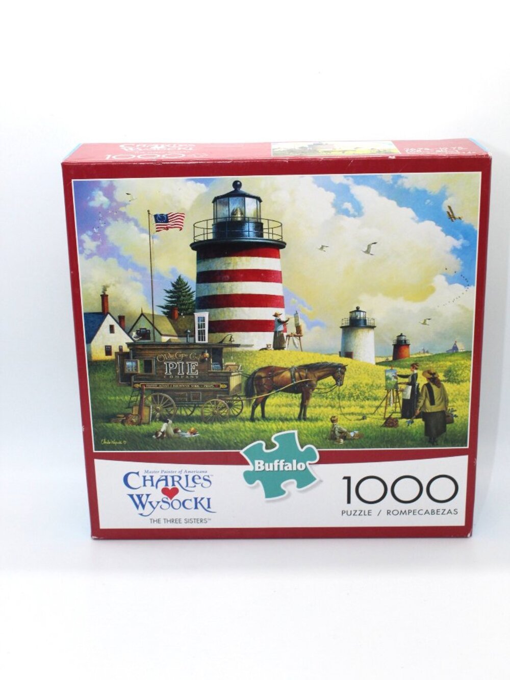 Charles Wysocki "The Three Sisters" 1000 Piece Jigsaw Puzzle Complete W Poster
